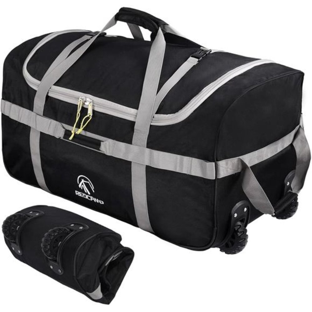 85L/120L/140L Foldable Duffle Bag with Wheels, Large Travel Duffel Bag
